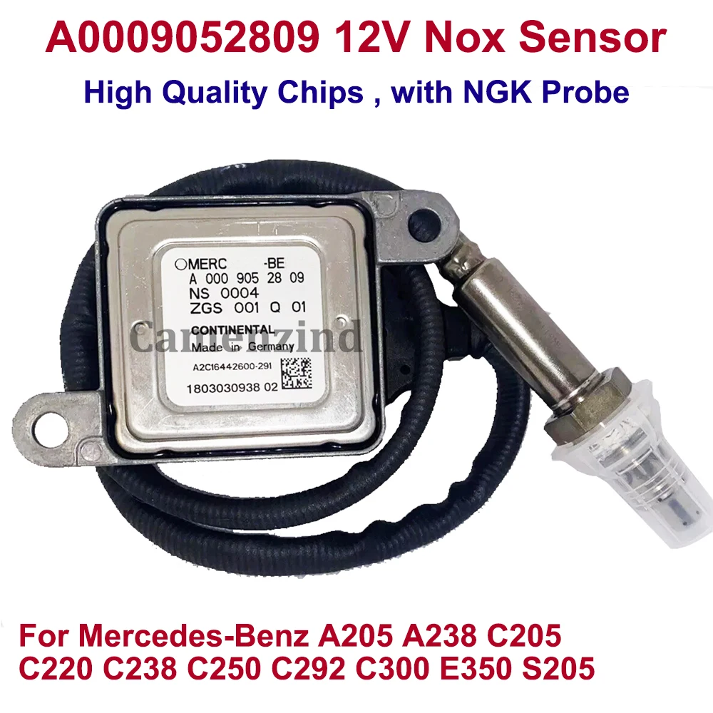 

Новый передний датчик NOX A0009052809 0009052809 Continental для Mercedes-Benz A205 A238 C205 C220 C238 C250 C292 C300 E350 S205 12 В