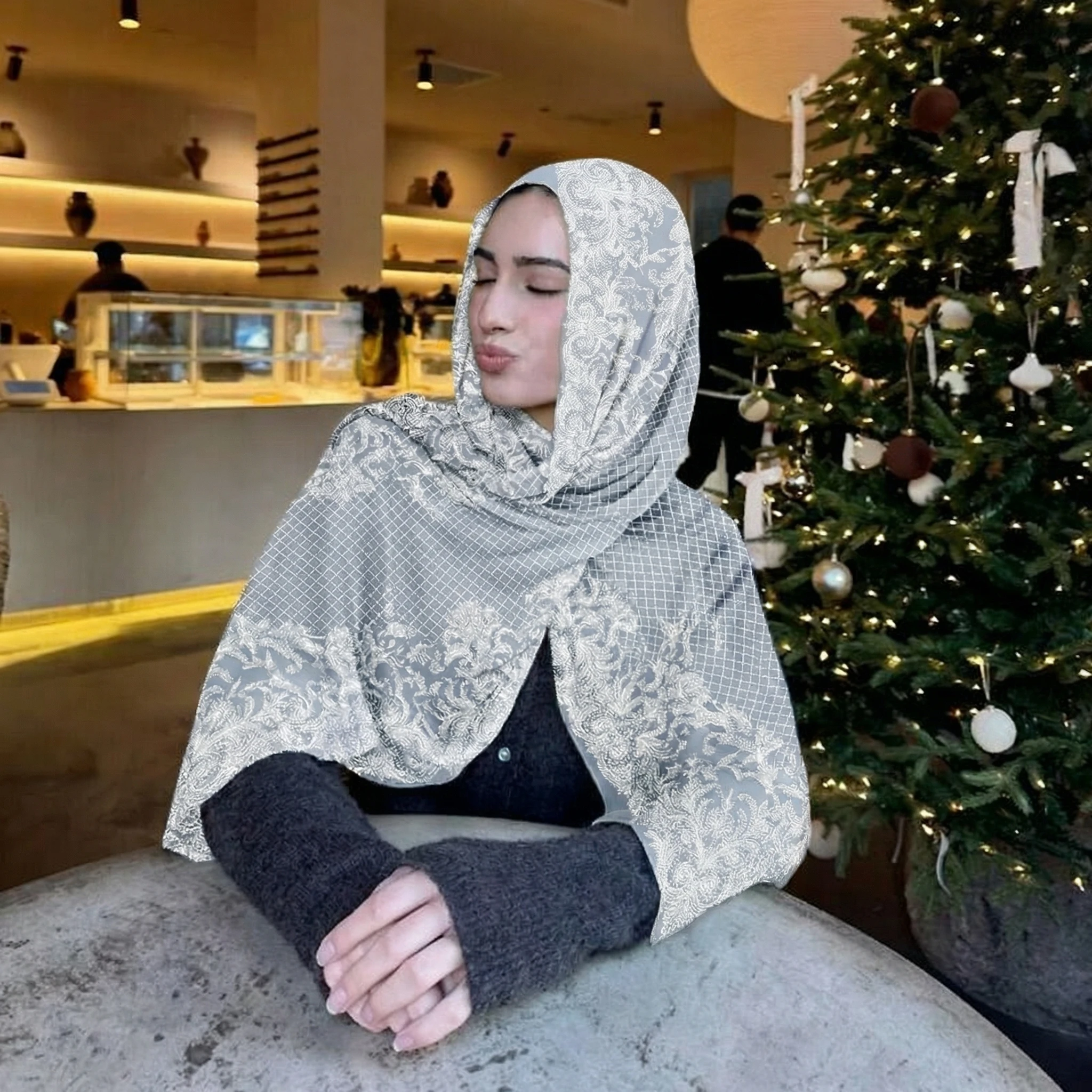 New Design Printed Hijabs Premium Watercolor Women Headscarf Soft Scarf Shawl Suitable For Daily Abaya Accessories Women Veil