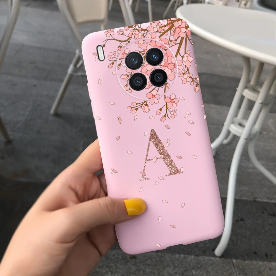 For Huawei Nova 8i Case Honor 50 Lite Cute Crown Letters Cover Soft Silicone Phone Case For Honor 50 Lite Nova8i Back Cover Bags