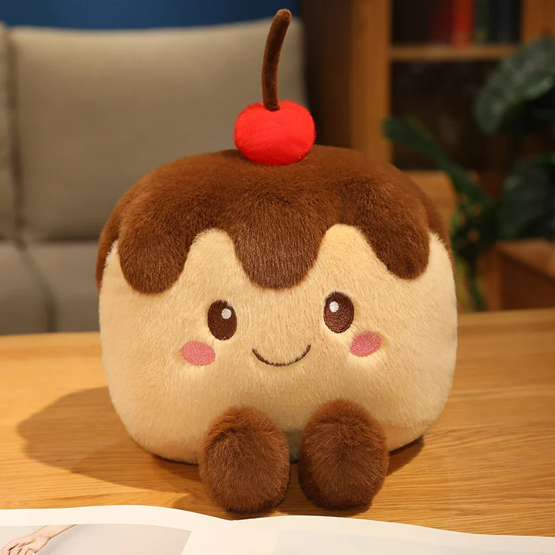 30cm Simulation Birthday Cake Plush Toy Beautiful Cake Plush Doll Home Decor Soft Stuffed Cake Pillow Perfect Birthday Gifts