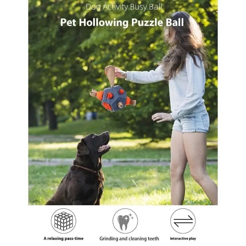 E8BD Dog Puzzle Slow Feeder Toy All Breeds Mental Stimulation Soft Chewing Entertainment Toy Promotes Natural Foraging Skill