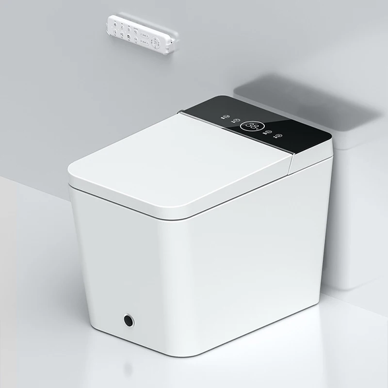 

New Square Sensor Smart Toilet Ceramic Automatic Remote Control Toilet WC Operation Cleaning Toilet with Water Tank