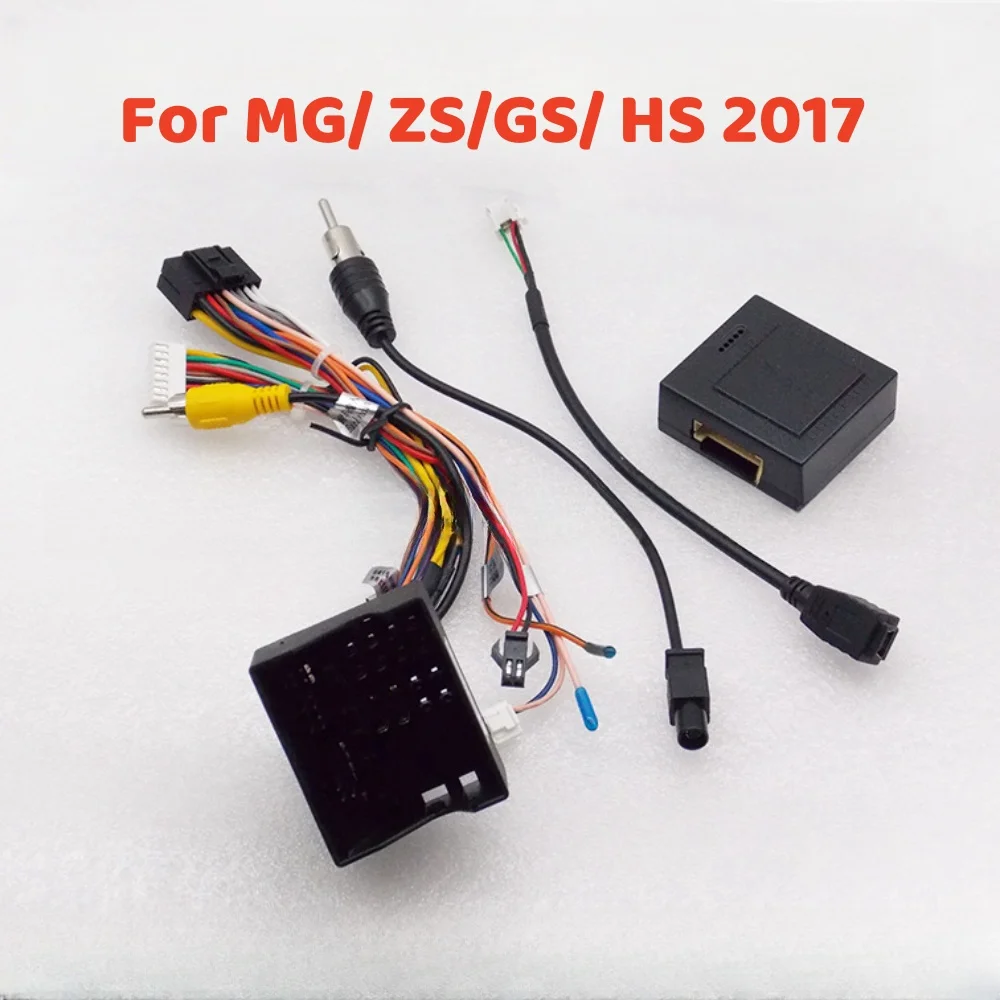 

16 Pin Power Wiring Harness Cable Canbus Box Adaptor Decoder For MG ZS/GS/ HS 2017Android Car Radio Stereo Car Accessories