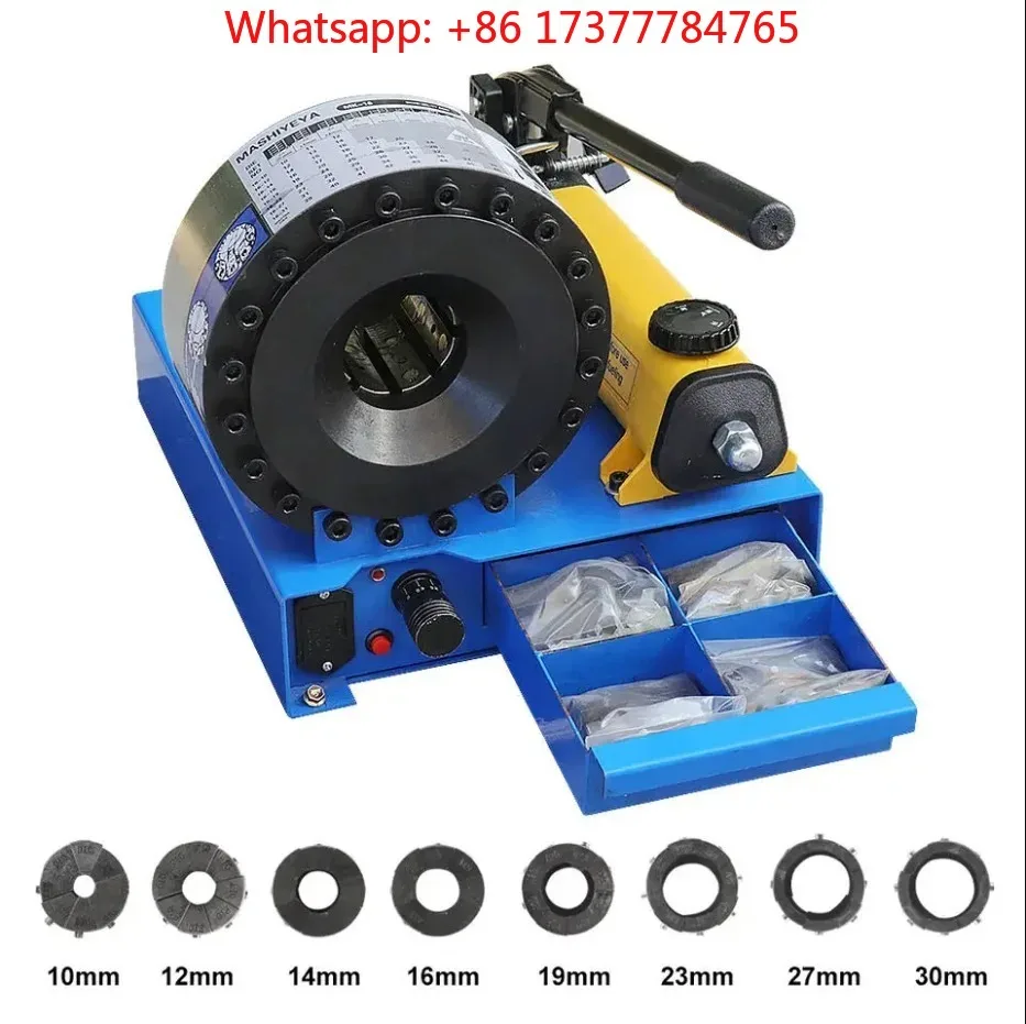 Hose Pipe Crimping Shrinking Machine Manual Hydraulic Pressure Crimper 8 Molds