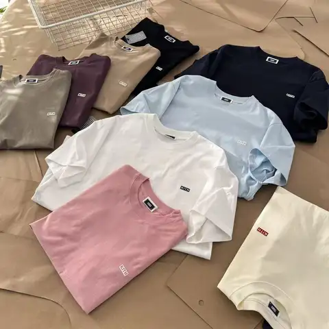 2026 New KITH Box Letter Logo Print T Shirt Men Women High Quality Fashion Casual T-shirt Tops Tees