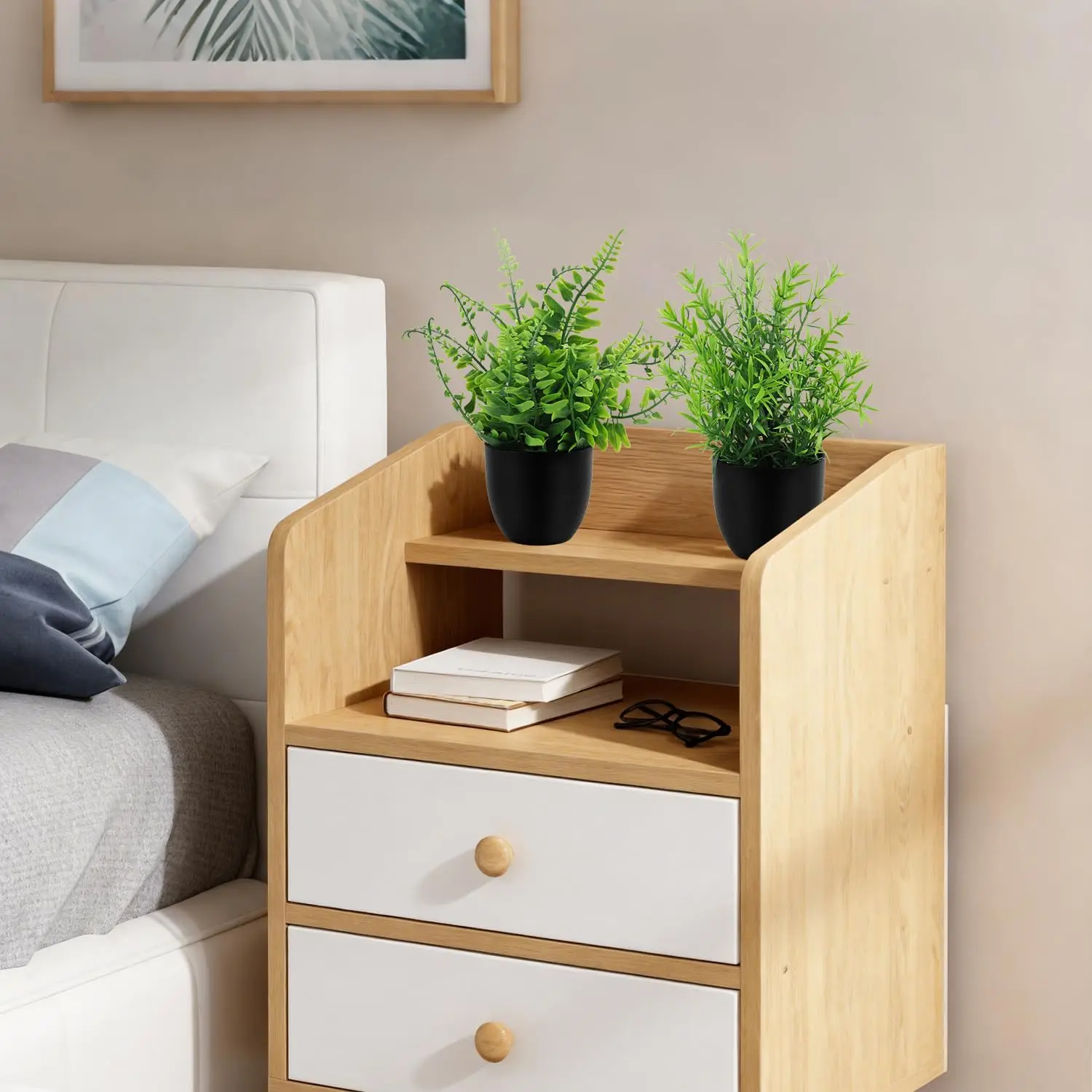 4 Packs Fake Plants Artificial Plants Small Faux Plants Black Bathroom Accessories for Bathroom Home Office Table Decor Indoor - view 6