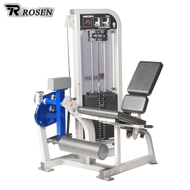 High End Cable System Exericse ROSEN Fitness Equipment Pin Loaded Machine Gym Leg Extension For Workout