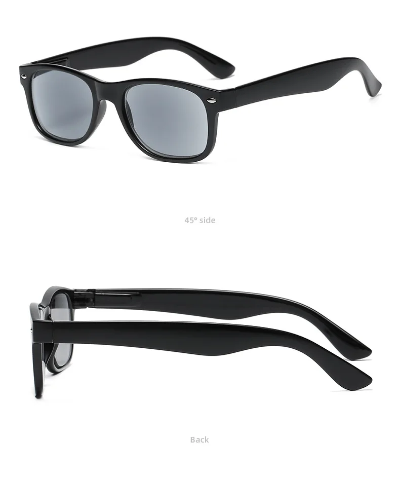 Shatar Neue ultraleichte Lesebrille mit schwarzen Gläsern, Sonnenbrille, Sonnenschutz, Augenschutz für Männer und Frauen, hochwertig – Detail 12