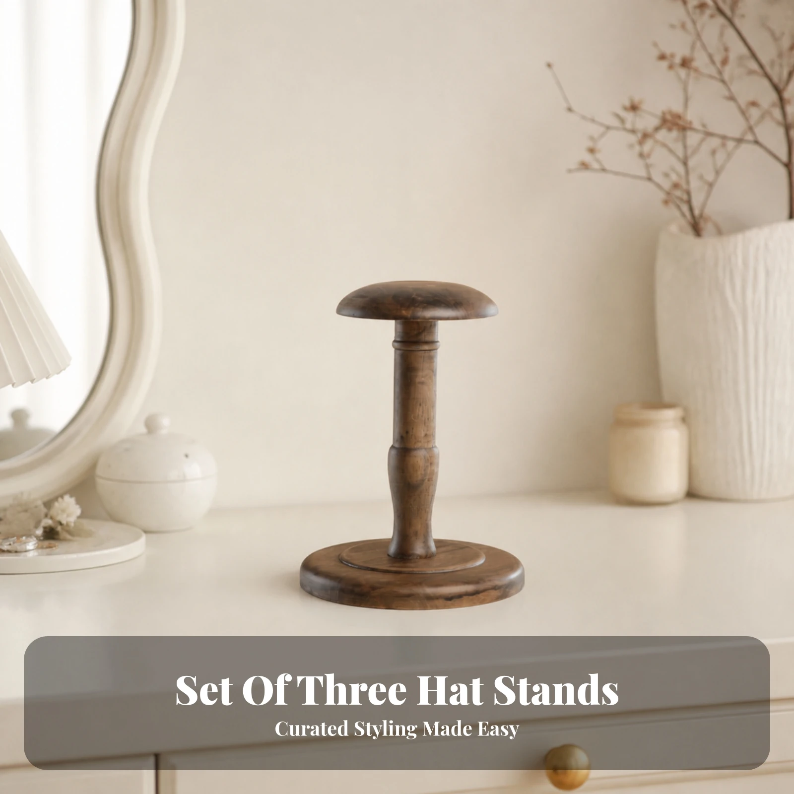 Tabletop Hat Display Stand Versatile Tabletop Hat Stand Compact Long-Lasting for Retail Shop Owners, Showrooms, Dressing Rooms