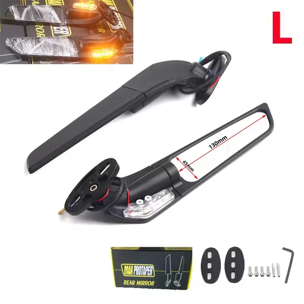 Motorfiets Spiegels Stealth Winglets Spiegel Te Draaien Verstelbare Spiegels Voor YAMAHA YZF R6 R1 R25 R3 R125 R15 Voor Suzuki GSXR 600