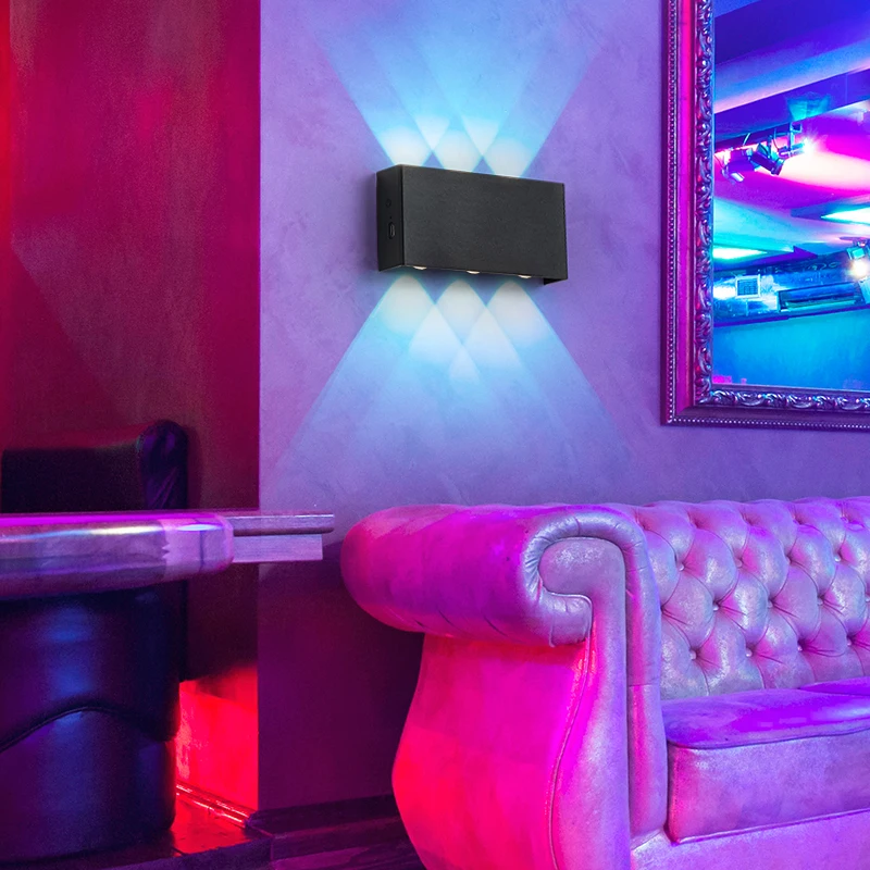 RGB Charging Wall Lamp 6W Wiring Free Magnetic Installation 4000mAh Indoor Decoration Hotel Bedside Corridor Atmosphere Light