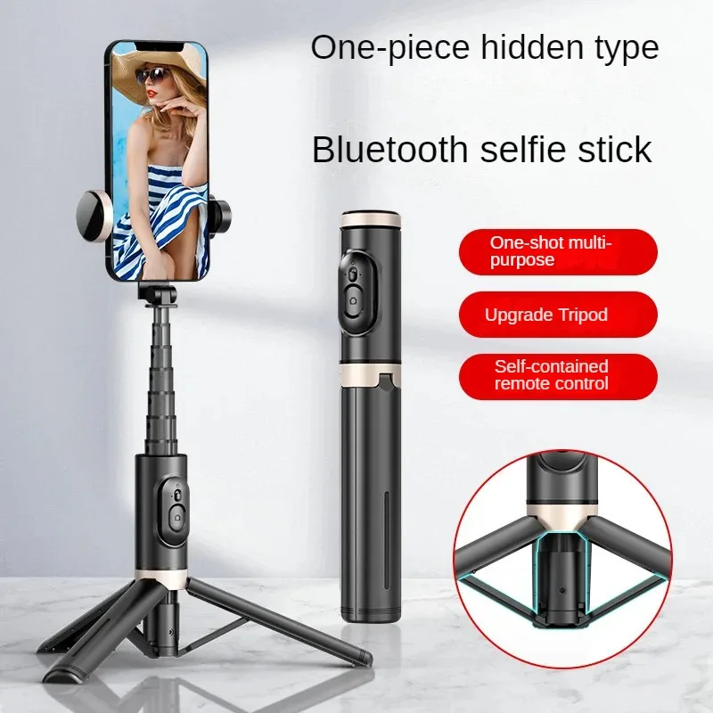 Portable Wireless Selfie Stick Foldable Tripod Pink with Fill Light Shutter Remote Control for Android Phones Smartphone