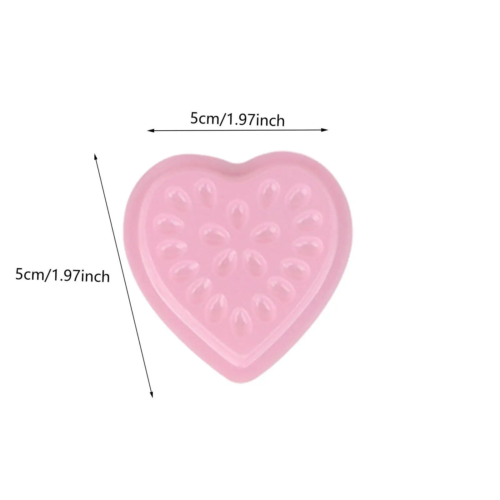 Vassoio per extension ciglia da 100 pezzi, vassoio con base a fiore, a forma di cuore,