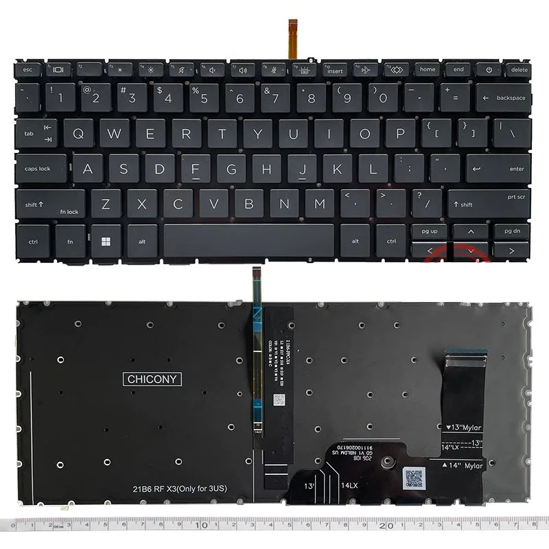 

Подсветка США/без подсветки для HP Elite x360 830 G9 G10 G11/840 G9 G10 G11/845 G9 G10 G11 2-в-1 черный цвет