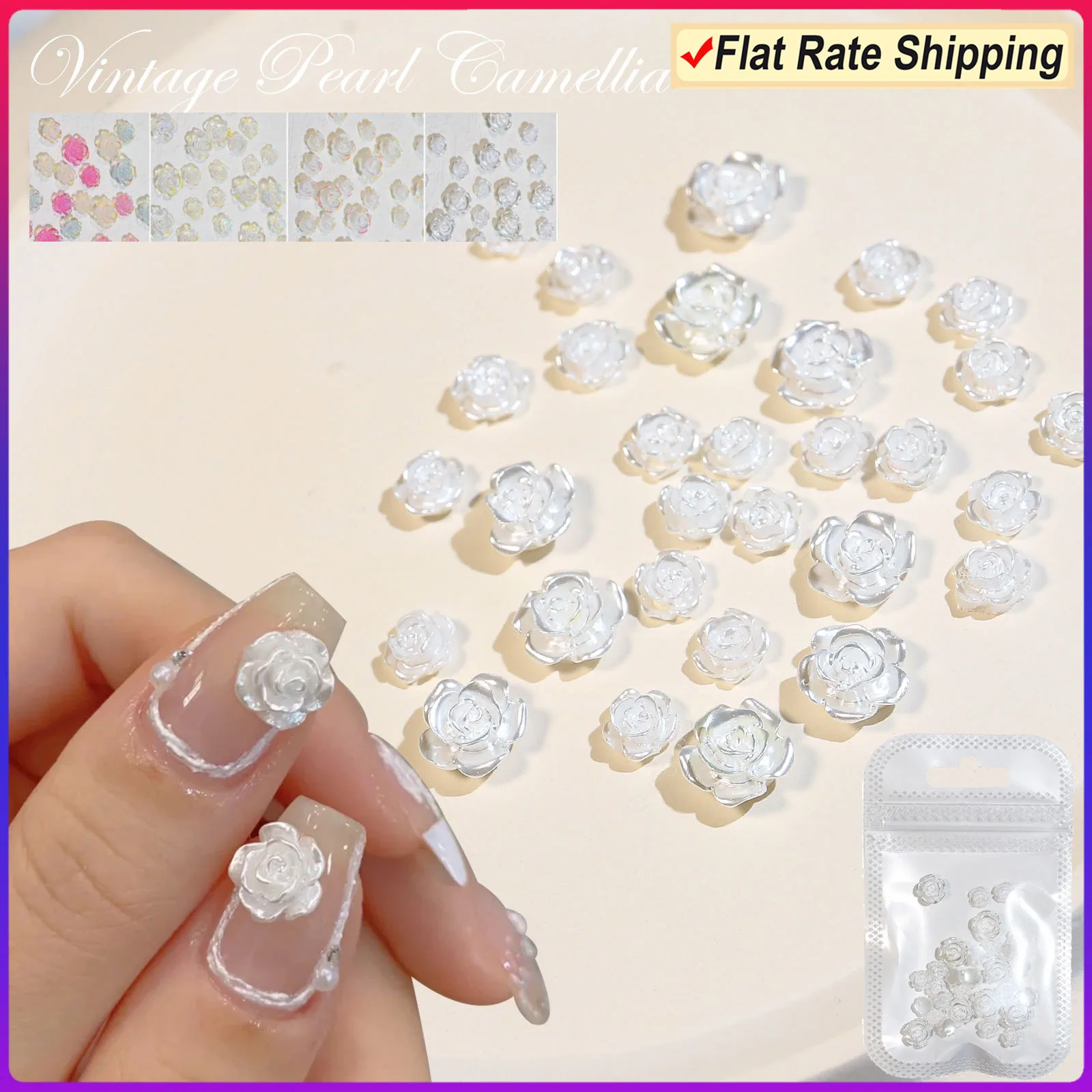 

30 Pieces/Bag 2 Sizes Mixed Butterfly 3D Nails Decoration for False Nail Art Designs Nail Charms Nail Rhinestones