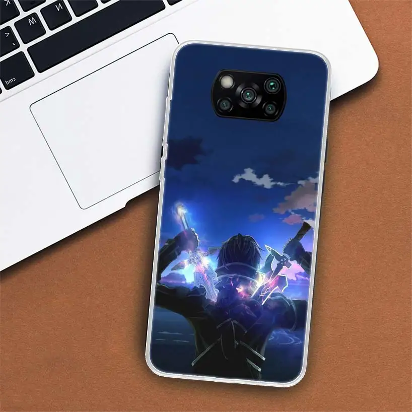 Sword Art Online Kirito Asuna Phone Case For Xiaomi Mi 11 Lite 11i 12X 12 9 8 12T 11T 10T 9T Pro 10 5X 6X Ultra 5G Cover Coque C