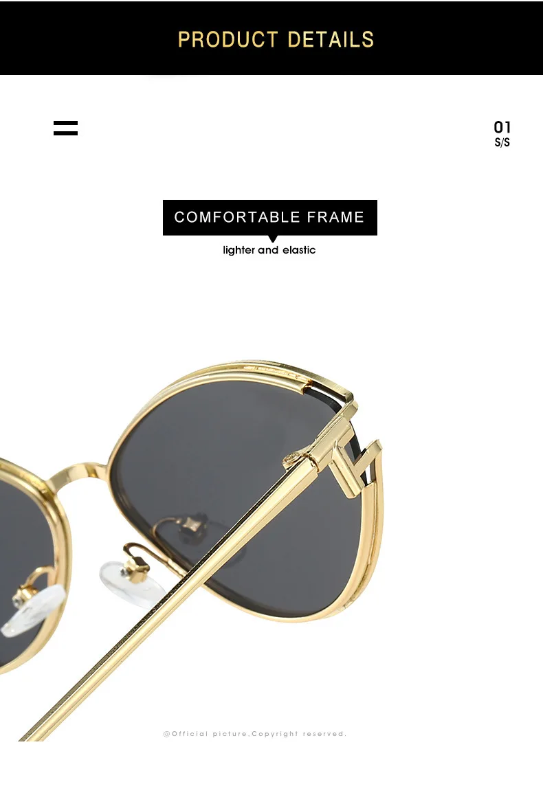 Marke Kleine Cat Eye Sonnenbrille Frauen Luxus 2042 Einzigartige Metall Rahmen Braun Sonnenbrille Trendy UV400 Brillen Shades Vintage – Detail 3