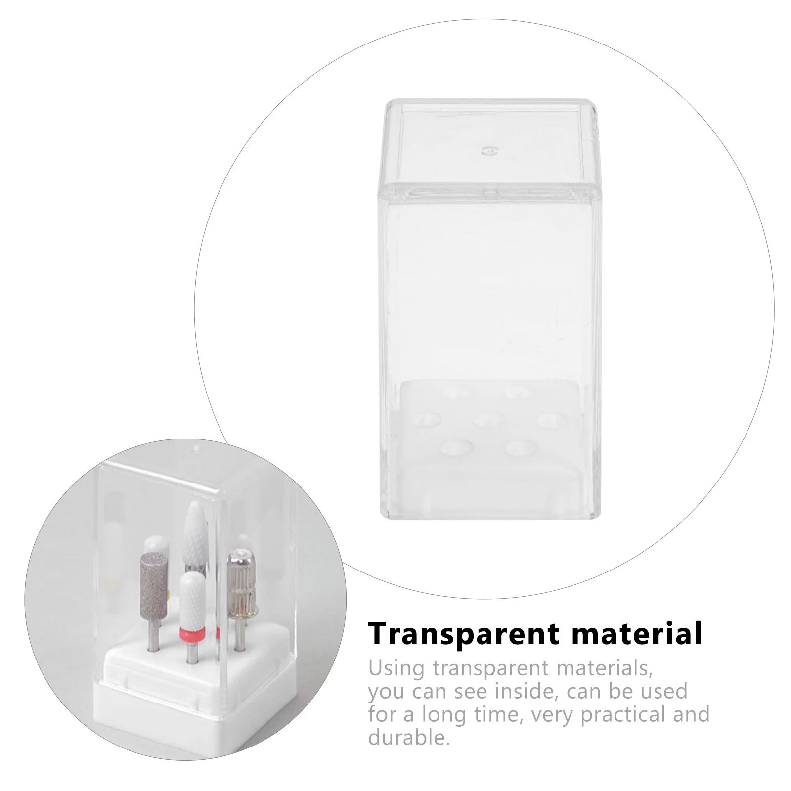 3 قطعة مثقاب صندوق منظم مانيكير طحن رؤساء تخزين حامل مسمار أدوات الرسم دائم البلاستيك مستلزمات صالون الأظافر