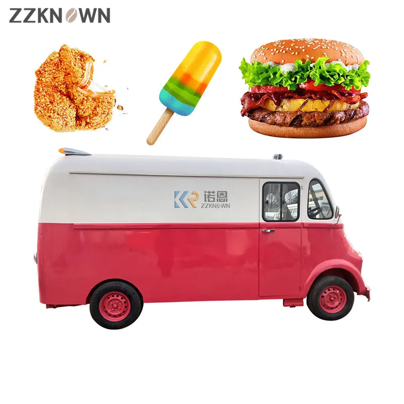 China Street Mobile Food Cart Lanche Elétrico Fast Food Truck Leite Café Beer Bar Van nos EUA