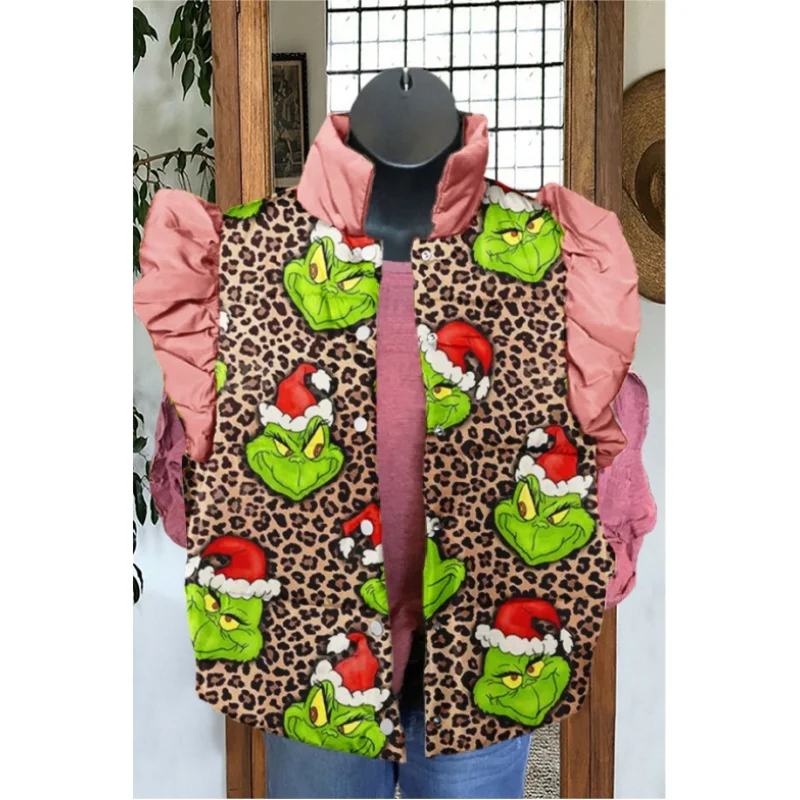 Chaleco Mujer Estampado 3D Encaje Otoño/Invierno - close-up view