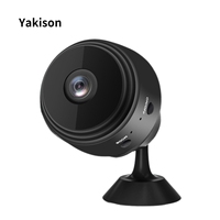 Yakison Black WiFi IP Camera Home Security Camera DVR Network Wifi Camera Baby Monitor A9 Mini Camera HD Motion Sensor