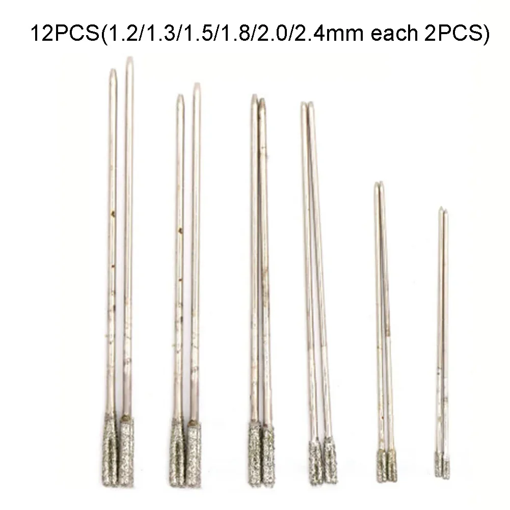 

Power Tools Drill Diamond Coated Fits Tile Glass Hole Opener 1.3mm Gemstones Lapidary Hole Saw Jewellery Practical