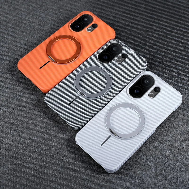 

Чехол для Vivo V60 с магнитным кольцом-держателем, текстурой кевлара, ударопрочный, с поддержкой беспроводной зарядки, нескользящий, из твердого поликарбоната, с кронштейном для VIVO V60