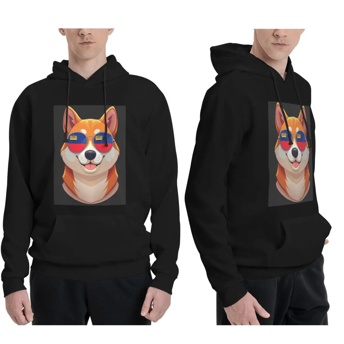 

Винтажные патриотические толстовки с флагом Шиба-ину Liechtensteiner для мужчин и женщин, пуловеры, толстовки в стиле хип-хоп с длинными рукавами и капюшоном, осень-зима