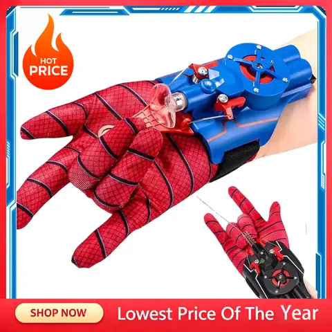 In Stock Hot Ml Legends Fully Automatic Peripheral Web Shooters Spider Silk Launcher Rope Device Laser Version Toys Gifts