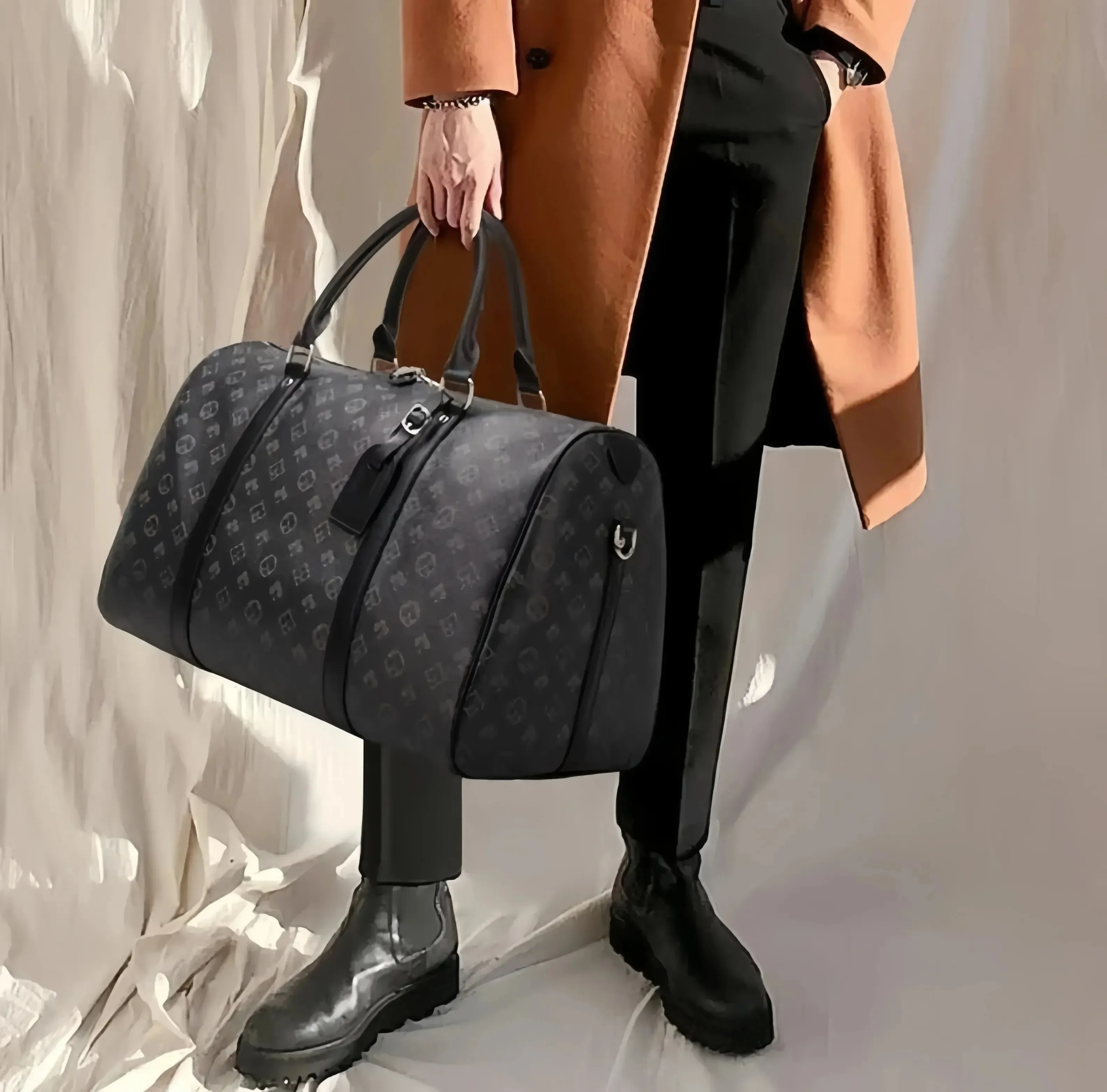 

Дизайнерская сумка высшего качества, 55 см, кожаная, для мужчин и женщин, дорожные сумки, сумки-мессенджеры, сумки-тоут, сумки-клатчи.