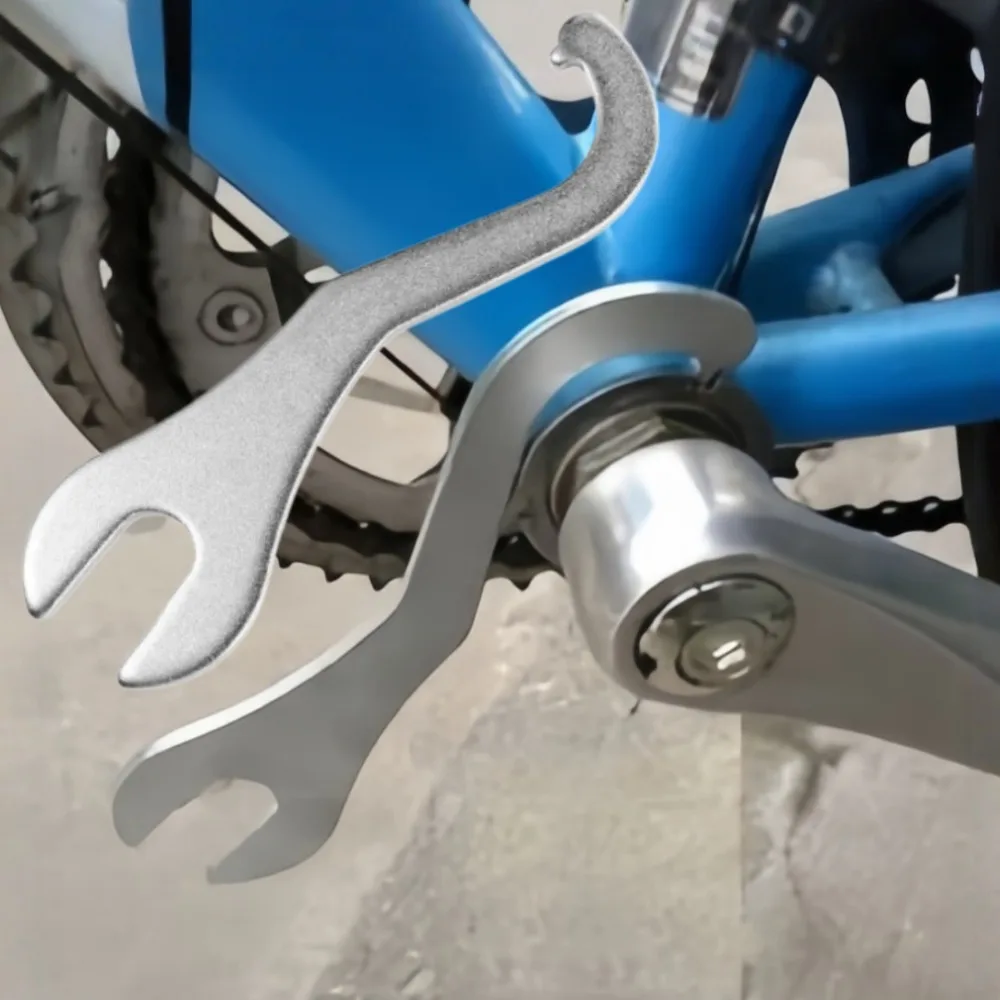 Multi Functional Tail Hook Metal Wrench Bicycle Bike Lock Ring Remover Bottom Bracket Repair Spanner Bicycle Repair Accessories