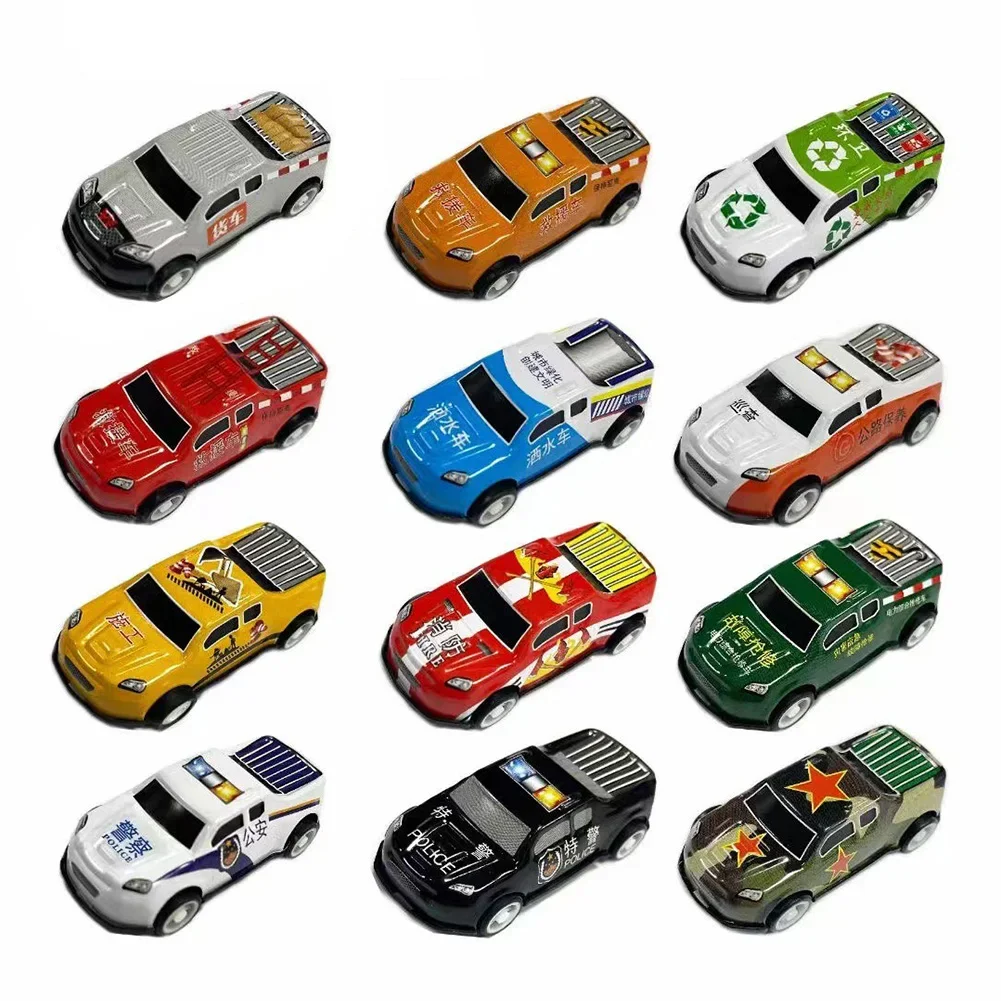 3pcs Pull Back Mini Car Model Diecast Cars Toys For Boys Sliding Inertia Vehicle Children Birthday Gifts Pinata Filler