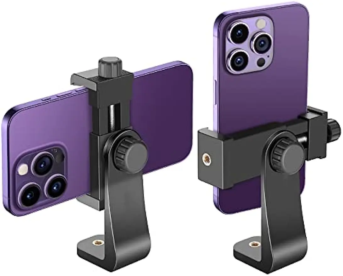 

Adjustable Cell Phone Holder, Universal Smartphone Clamp, Vertical Horizontal Bracket for Google OnePlus Ring Light Selfie