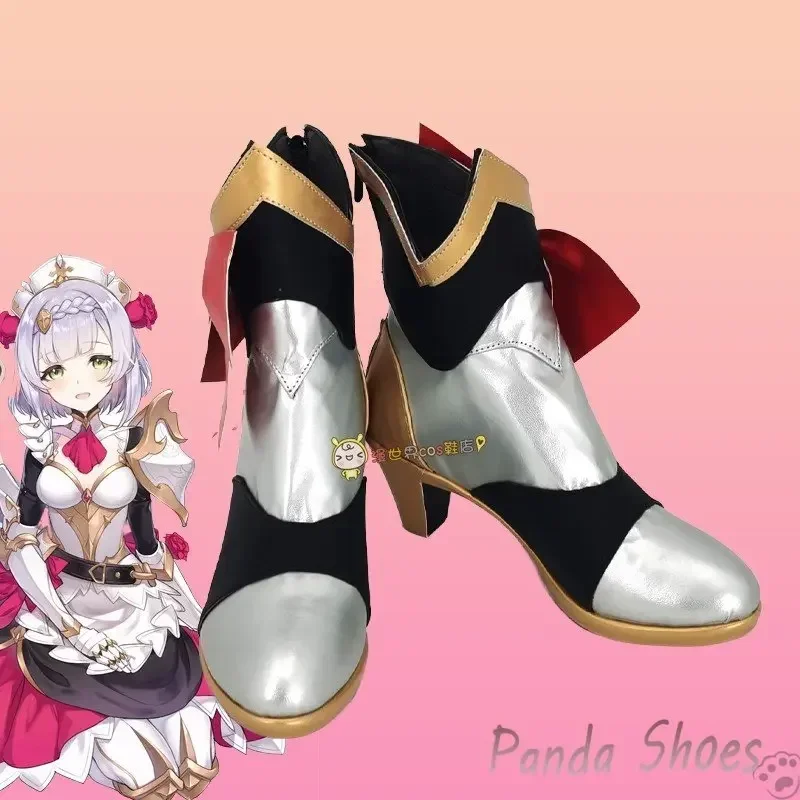 Genshinimpact noelle cosplay sapatos quadrinhos anime jogo cos botas longas noelle cosplay traje prop sapatos para con festa de halloween