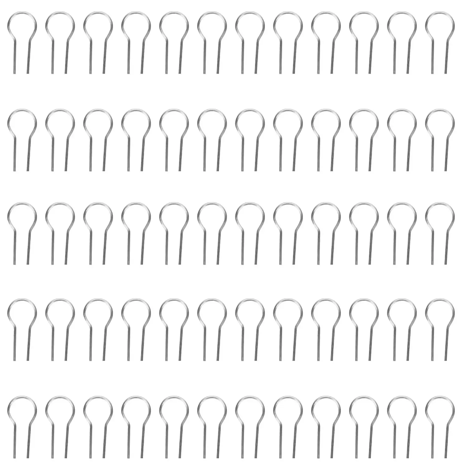 100pcs Stainless Steel R-Shaped Kiln Pins with Loop Heads - For Ceramic/Pendants, Glass & DIY Craft