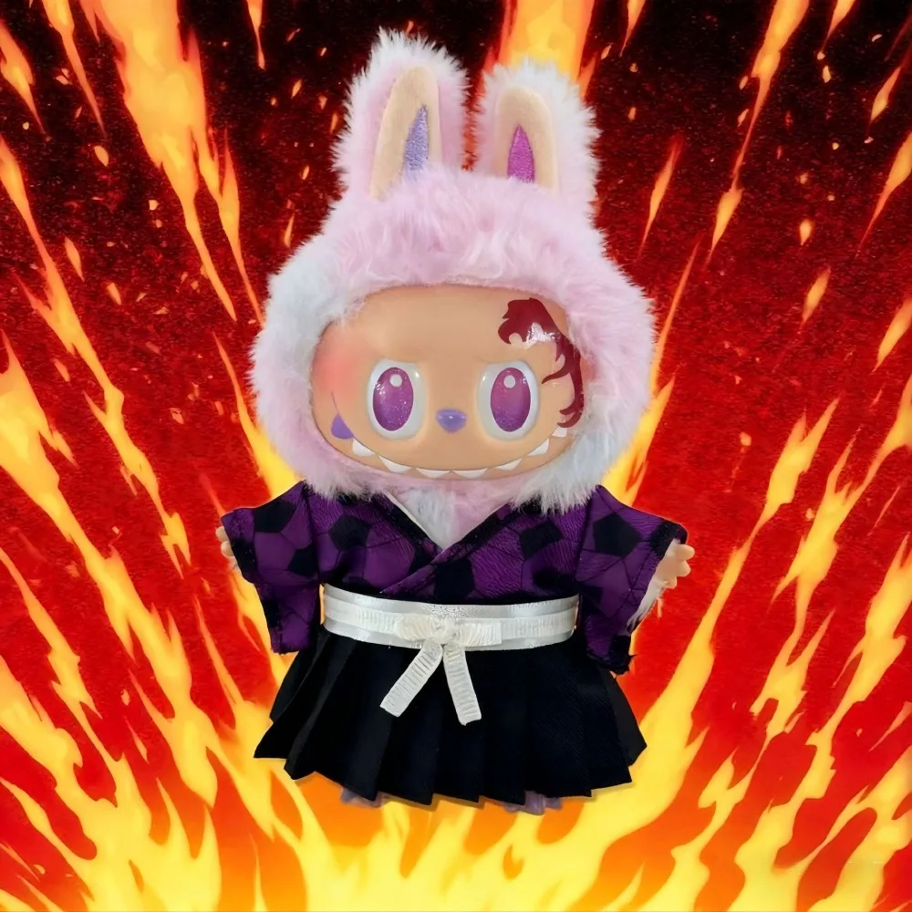 

For 15/17cm Labubu Doll Clothing Outfit Top Skirt Waist Dress Up Doll Accessories Changing Dressing Halloween Costume Gift Toys