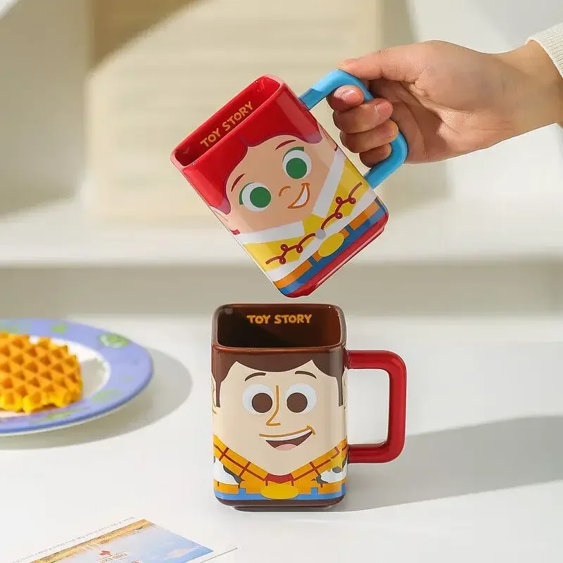 Disney Toy Story Buzz Lightyear Alien Woody Jessie Cute Creative Cartoon Pattern New custom Fashion Ceramic Water Cup