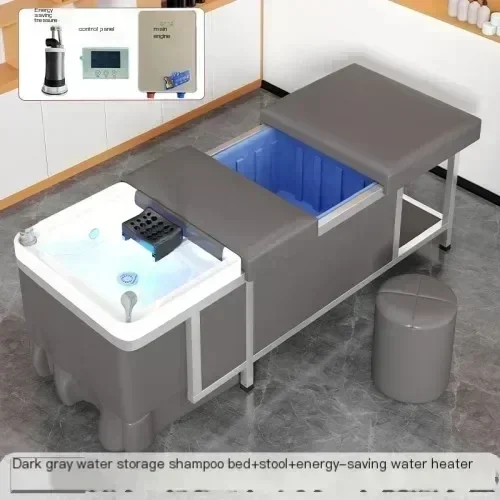 Lit de lavage de cheveux précieux à l'eau, tête de luxe portable, coiffeur spa, chaise de shampoing, meubles Silla PeluquBR, MQ50SC