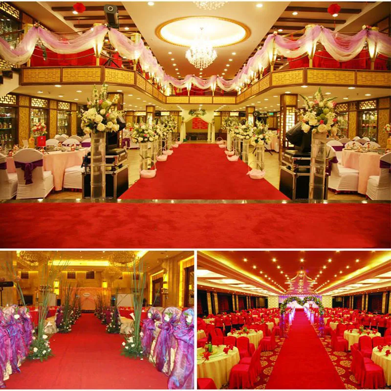 6/9/13/15m Outdoor Red Carpet Mats Aisle for Wedding Banquet Film Festivals Parties Celebrations Awards Events Decoration Carpet