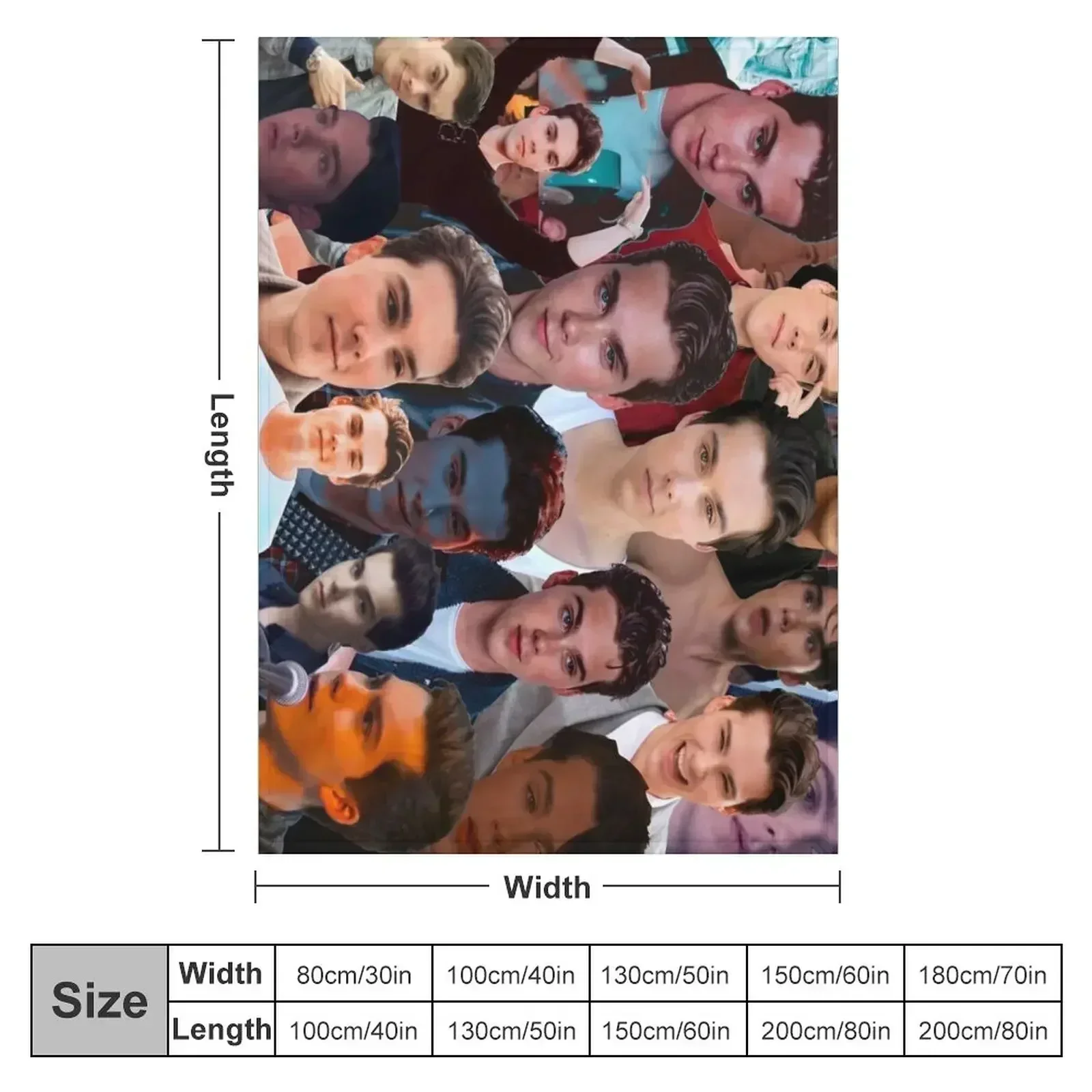 Jeremy Shada Photo Collage Throw Blanket Comforter warm for winter for babies funny gift Blankets