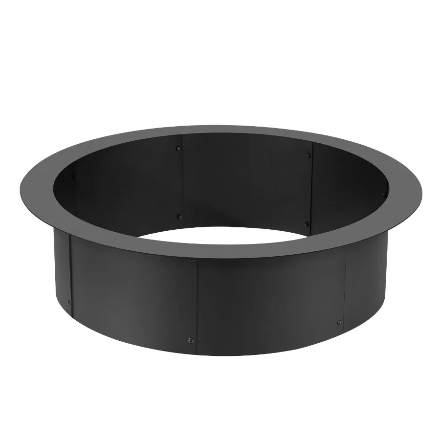 

Fire Pit Ring Round 36 Inch Outer Steel Liner DIY Campfire Ring Firepit