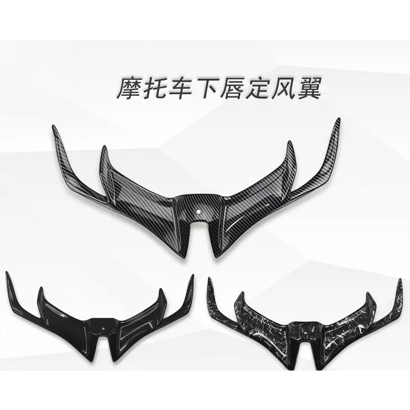 For R15 V3 Universal Modified ABS Winglet Shark Fin Beak Lower Lip Spoiler Air Guide Fairing Motorcycle Replacement Accessories