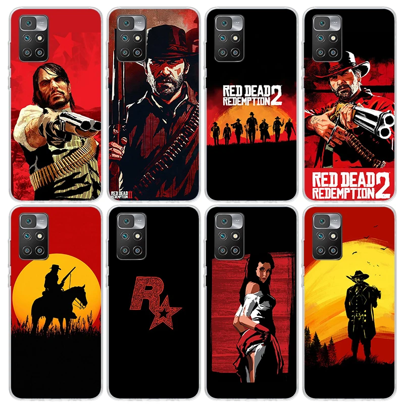 Red Dead Redemption 2 Phone Case for Xiaomi Redmi 12C 12 10A 10C 10X 10 9A 9C 9T 9 8A 8 7A 7 6A 6 Pro K70 K60 K40 K20 Soft Cover