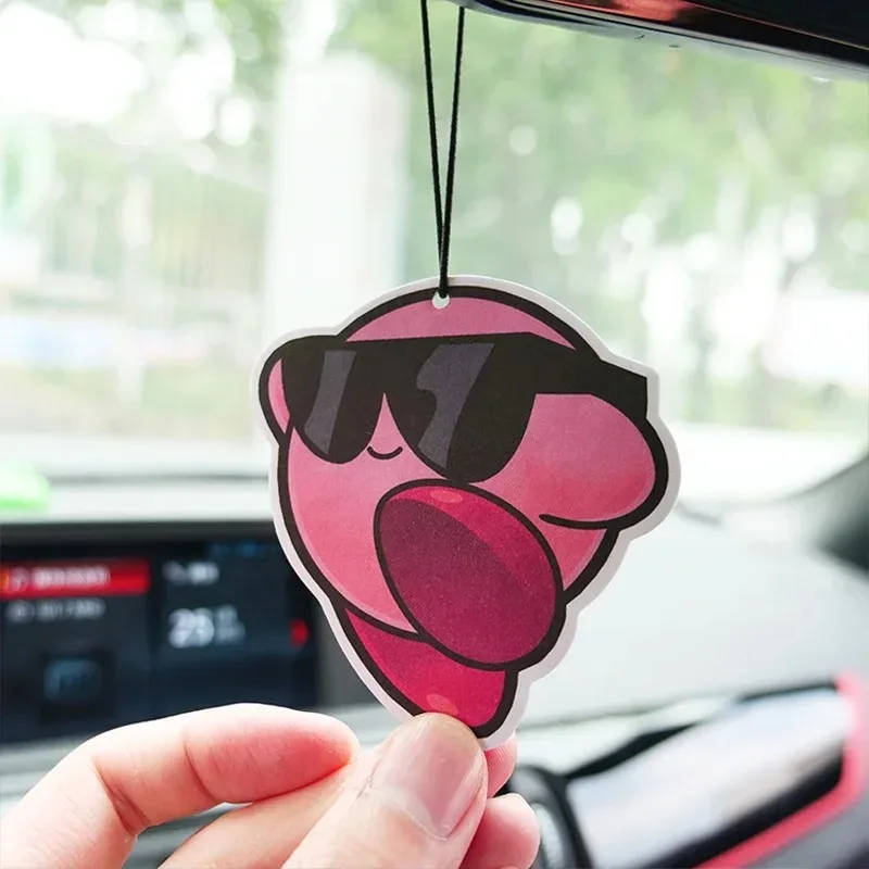 Kirby Cute Car Fragrance Fragrance Pendant Air Freshener Ong Lasting Aromatherapy Diffuser Deodorant Car Pendant Accessories
