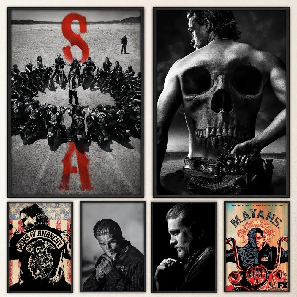 TV Series Sons Of Anarchy Poster Prints Poster Wall Painting Bedroom Living Room Wall Bar Restaurant Sticker Small