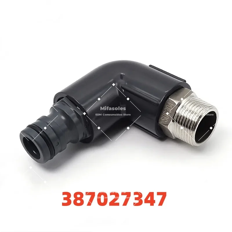 EDM Parts Filter Elbow Fitting 387027347 L-type Pipe Fitting For Charmilles Wire Cut Low Speed Machine