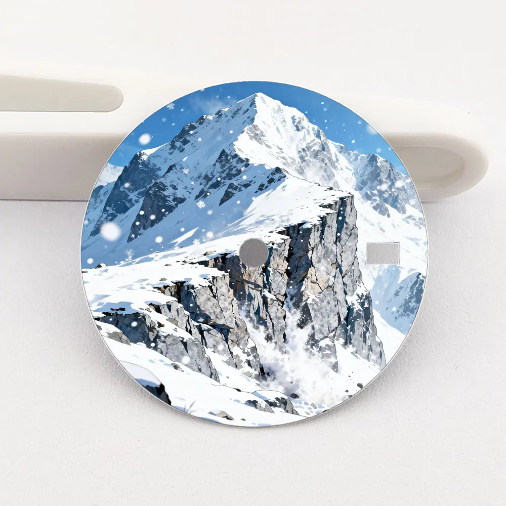 28.5mm Creative Color-Printed NH35 Watch Dial Witch Design Suitable for NH35/36 Movement Wristwatch Accessories