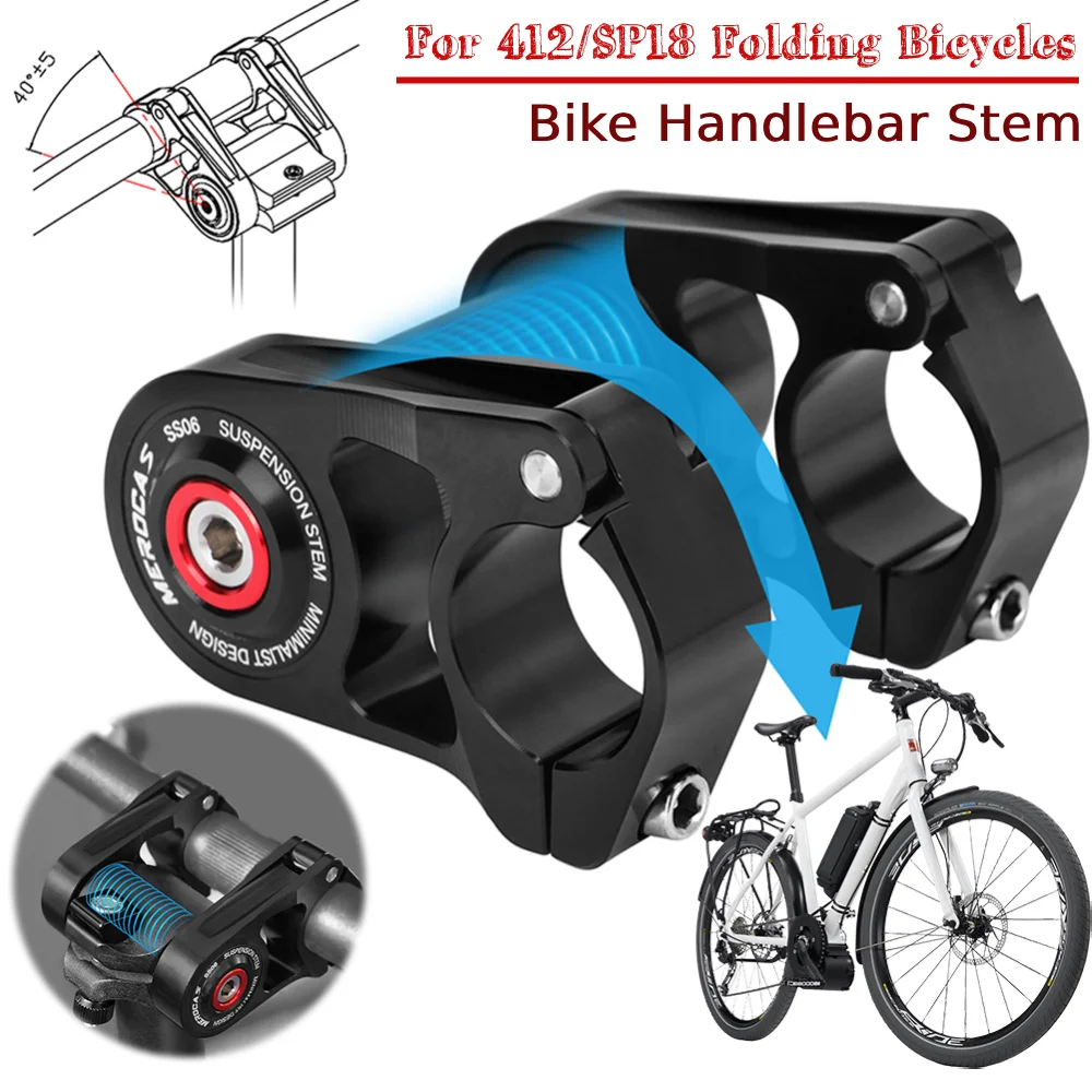 

Folding Bike Stem Aluminum Alloy Bike Handlebar Stem Shock Absorbing Bicycle Suspension Stem Folding Bike Accessories