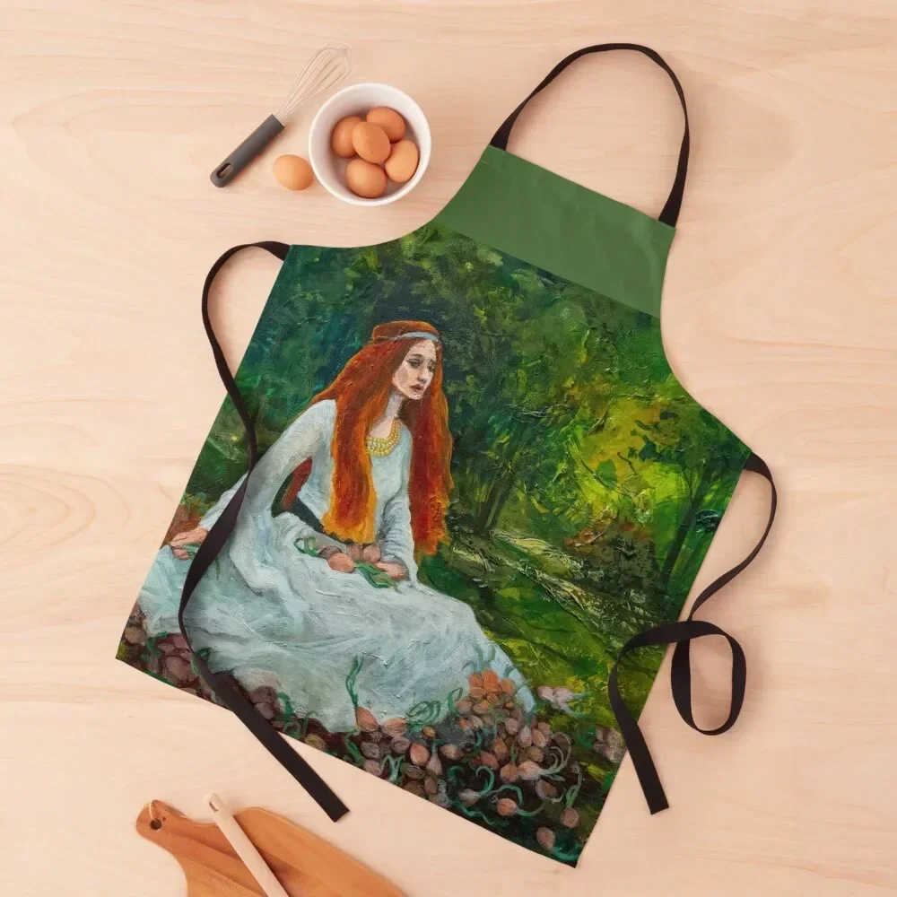 

The Lady of Shallots Apron bib Kitchen New 2022 Year For Cosmetologist Novelties Kitchen And Home Apron