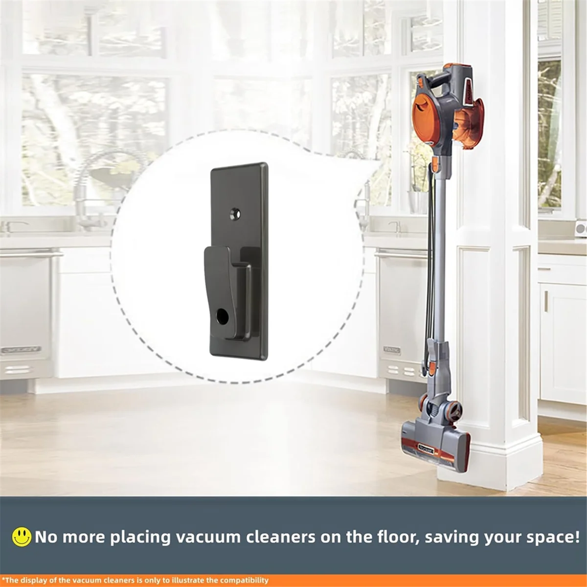 Wall Mount Holder for Shark Rocket HV300 HV320 Upright Vacuum, Replace Parts 390FFJH380 / 416FFJV300 with Screwdriver
